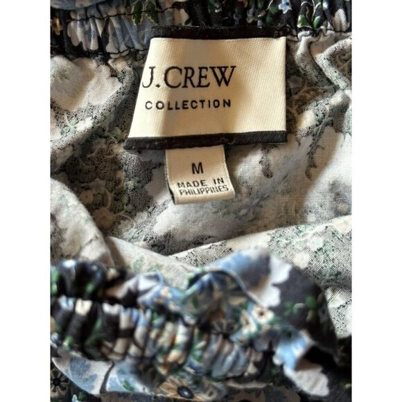 J.Crew Collection Floral Print Tie Strap Top Medium - Picture 3 of 5